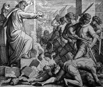 Anbetung des Goldenen Kalbs von Julius Schnorr von Carolsfeld