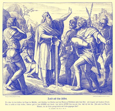 David und die drei Helden, 2. Samuel von Julius Schnorr von Carolsfeld
