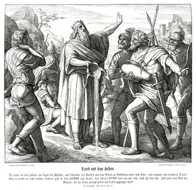 David und die drei mächtigen Männer von Julius Schnorr von Carolsfeld