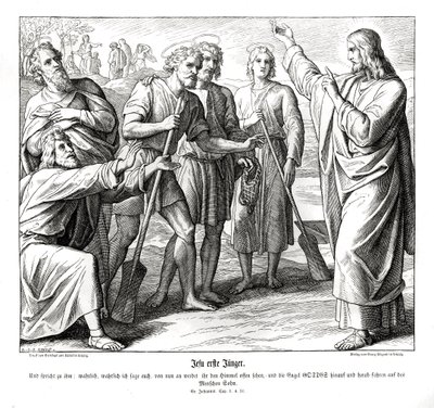 Jesus und Nathanael, Evangelium nach Johannes von Julius Schnorr von Carolsfeld