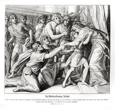 Joseph wird von seinen Brüdern erkannt, Genesis von Julius Schnorr von Carolsfeld