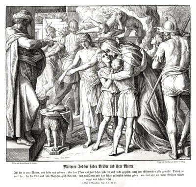 Märtyrertod der sieben Söhne, 2. Makkabäer von Julius Schnorr von Carolsfeld