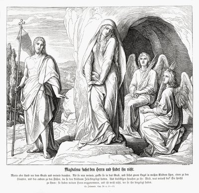 Maria Magdalena am Grab Jesu, Evangelium nach Johannes von Julius Schnorr von Carolsfeld