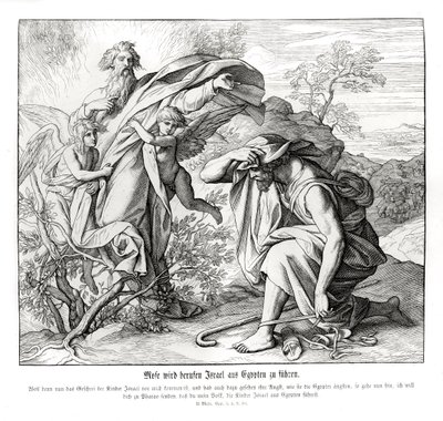 Moses und der brennende Dornbusch, Exodus von Julius Schnorr von Carolsfeld