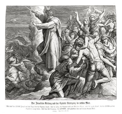 Teilung des Roten Meeres, Exodus von Julius Schnorr von Carolsfeld