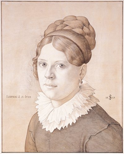 Porträt von Henriette Schnorr von Carolsfeld, 1817 von Julius Schnorr von Carolsfeld