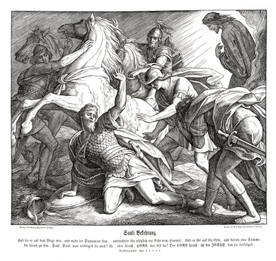 Saul auf dem Weg nach Damaskus, Apostelgeschichte von Julius Schnorr von Carolsfeld