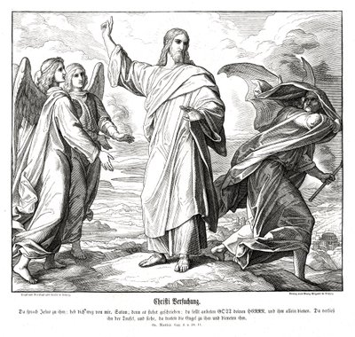 Die Versuchung Christi, Evangelium nach Matthäus von Julius Schnorr von Carolsfeld