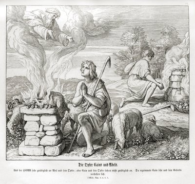 Die Opfergaben von Kain und Abel, Genesis von Julius Schnorr von Carolsfeld