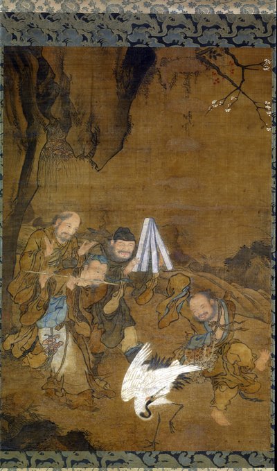 Unsterbliche tanzen mit einem Kranich von Jun Liu