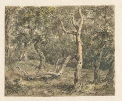 Ein Paar im Wald sitzend von Jurriaan Andriessen
