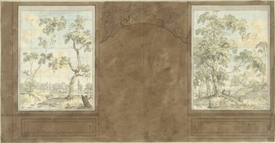 Entwurf für die Zimmerwand im Saal von Jan de Groot, Keizersgracht 187 von Jurriaan Andriessen
