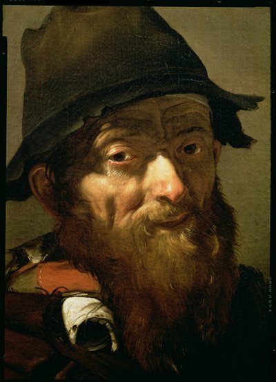 Kopf eines alten Mannes, Detail (Porträt eines alten Mannes mit einer Zwiebel) von Jusepe de Ribera