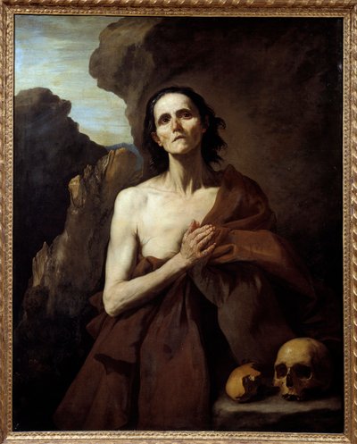 Porträt der Heiligen Maria die Ägypterin, Büßerin in der Wüste Gemälde von Jose de Ribera von Jusepe de Ribera