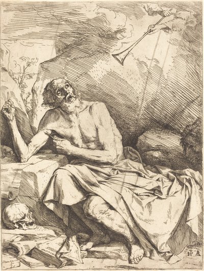 Der heilige Hieronymus hört die Posaune des Jüngsten Gerichts von Jusepe de Ribera