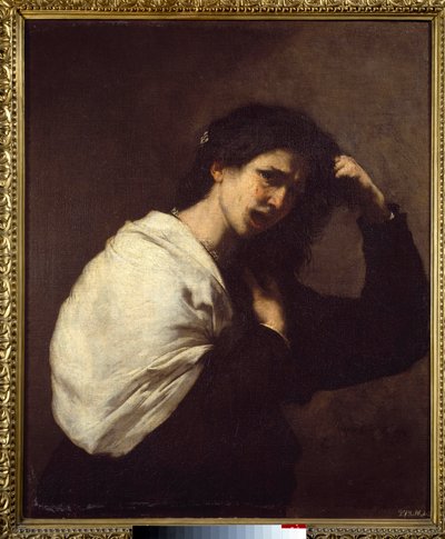 Frau, die sich die Haare ausreißt von Jusepe de Ribera