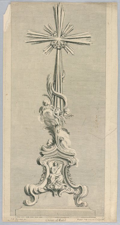 Entwurf für ein Altarkreuz von Juste Aurèle Meissonnier