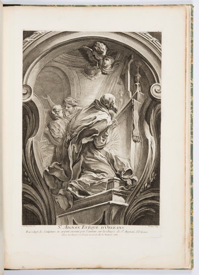 St. Aignan Bischof von Orleans, Platte 111, in Oeuvres de Juste-Aurèle Meissonnier von Juste Aurèle Meissonnier