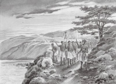 Sargon I. am Mittelmeer (Lithografie) von Justus Hill