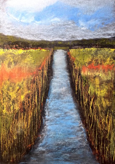 Goldener Feldweg von Justyna Jaszke