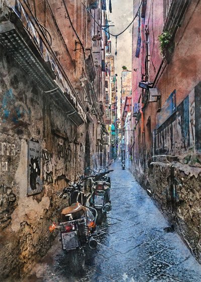 Historische europäische Stadtgasse von Justyna Jaszke