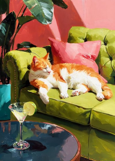 Sonnige Katze Martini von Justyna Jaszke