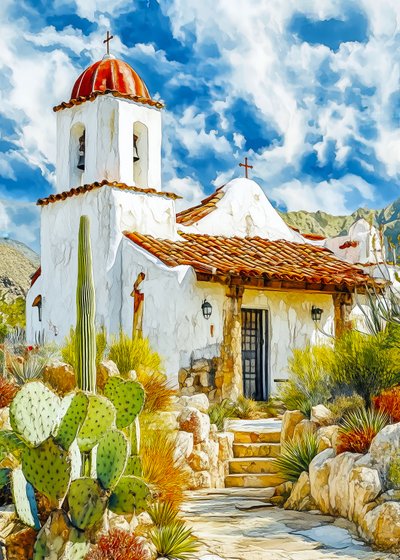 Ruhige Adobe-Mission von Justyna Jaszke
