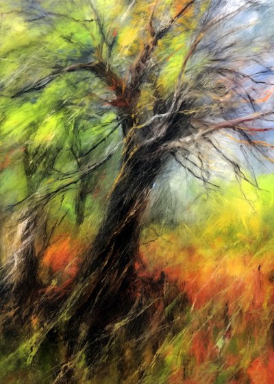 Lebendiger Herbstbaum von Justyna Jaszke