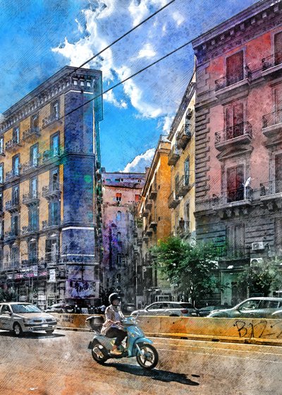 Lebendige Stadtstraße von Justyna Jaszke