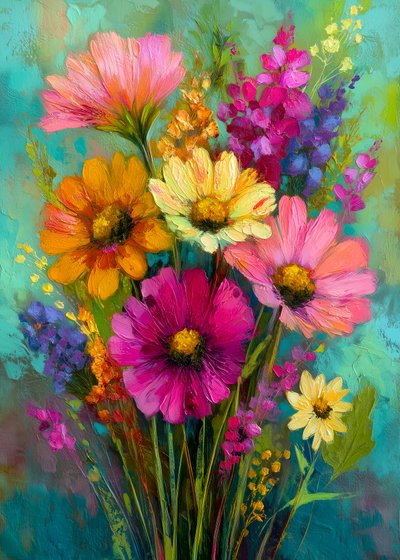 Lebendiger Blumenstrauß von Justyna Jaszke