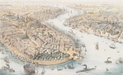 New York aus Südwesten, ca. 1852 von K. Th. Westermann