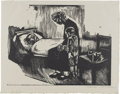 Besuch im Krankenhaus (Blatt 4 aus: Die Schaffenden, 7. Jahrgang, 2. Mappe) von Käthe Kollwitz
