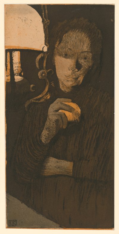 Frau mit Orange (2. Zustand) von Käthe Kollwitz