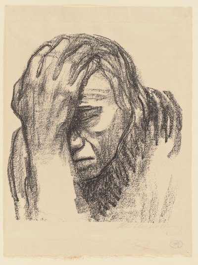 Nachdenkende Frau von Käthe Kollwitz
