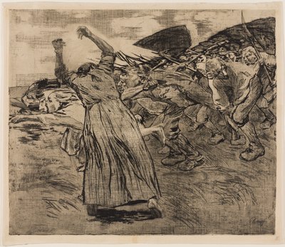 Blatt 5 des Zyklus „Bauernkrieg“ von Käthe Kollwitz