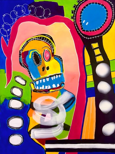 Lebendiger Affenschädel von Kajsa Bergström