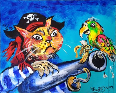 Lustige Piratenkatze von Kanat Ibragimov