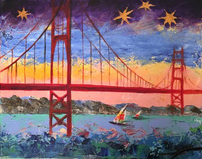 Golden Gate Sonnenuntergang Segeln von Kanat Ibragimov