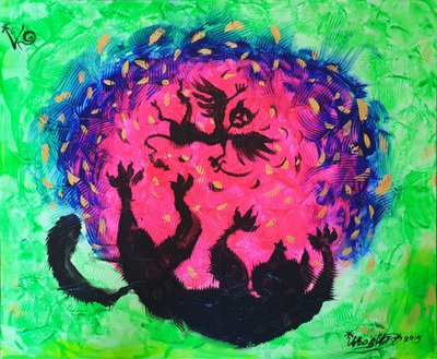 Rosa Wirbelmonster von Kanat Ibragimov