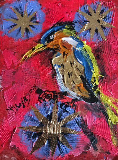 Lebendiger Eisvogel auf Warte von Kanat Ibragimov