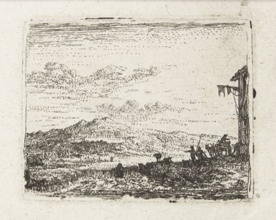 Italianisierende Landschaft mit Wagen bei einer Herberge von Karel Du Jardin
