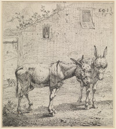 Die zwei Esel von Karel Dujardin