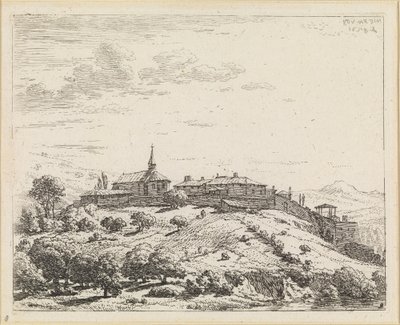 Dorf auf einem Hügel von Karel Dujardin