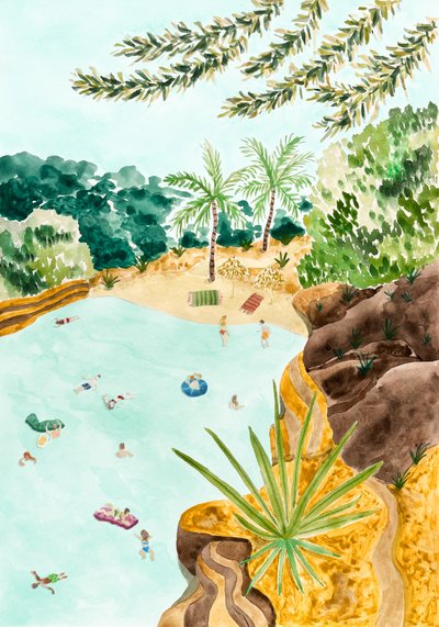 Tropische Lagune Oase von Karen Menzenbach