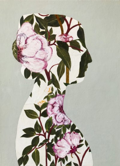 Florale Frauensilhouette von Karenina Fabrizzi