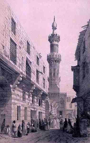 Straßenszene mit einer Prozession in Kairo von Karl (after) Bodmer