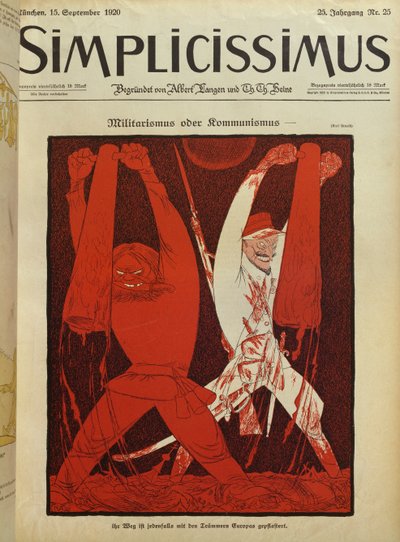 Militarismus oder Kommunismus, Titelbild von 