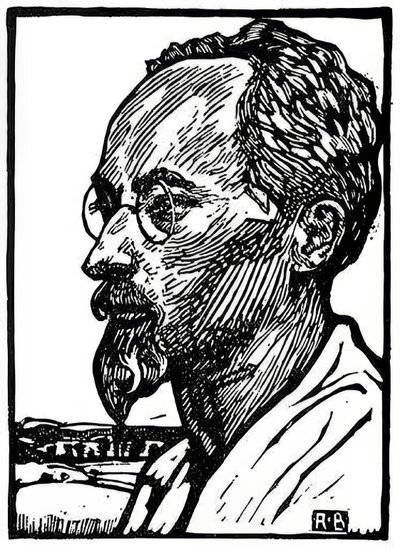 Linolschnitt Budzinski von Karl Fischer