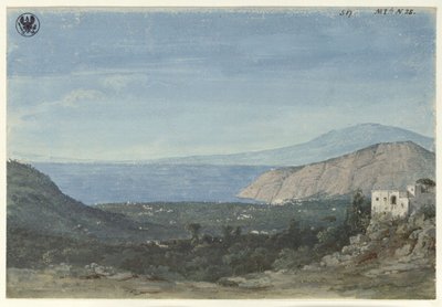 Ansicht aus der Gegend von Neapel / Ansicht der Pianura von Sorrent von Colli di Fontanelle aus von Karl Friedrich Schinkel