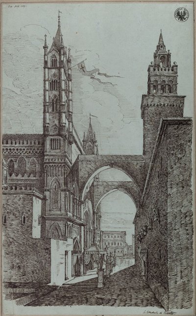 Ansicht der Kathedralkirche von Palermo von Karl Friedrich Schinkel